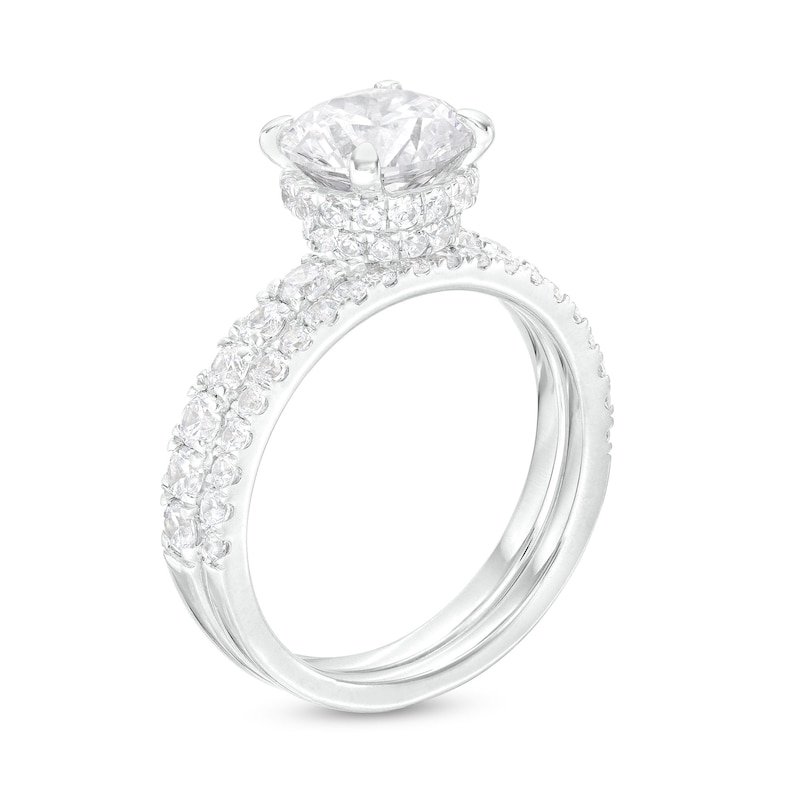 3.00 CT. T.W. Certified Lab-Created Diamond Bridal Set in 14K White Gold (F/SI2)