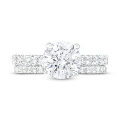 3.00 CT. T.W. Certified Lab-Created Diamond Bridal Set in 14K White Gold (F/SI2)