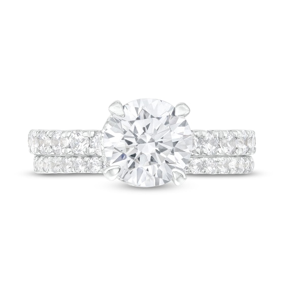 3.00 CT. T.W. Certified Lab-Created Diamond Bridal Set in 14K White Gold (F/SI2)