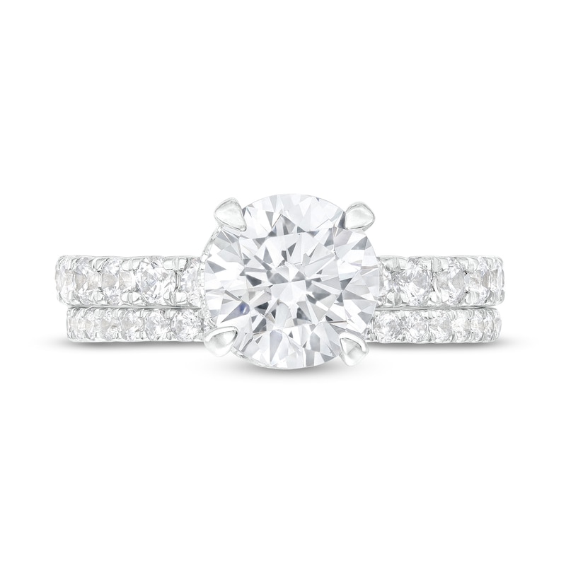 3.00 CT. T.W. Certified Lab-Created Diamond Bridal Set in 14K White Gold (F/SI2)|Peoples Jewellers