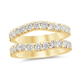 1.45 CT. T.W. Certified Lab-Created Diamond Contour Solitaire Enhancer in 14K Gold (F/VS2)