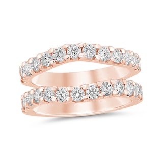 1.45 CT. T.W. Certified Lab-Created Diamond Contour Solitaire Enhancer in 14K Rose Gold (F/VS2)