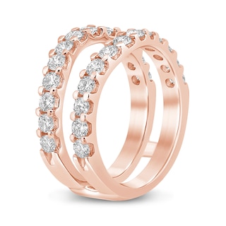 1.45 CT. T.W. Certified Lab-Created Diamond Contour Solitaire Enhancer in 14K Rose Gold (F/VS2)