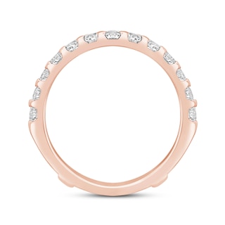 1.45 CT. T.W. Certified Lab-Created Diamond Contour Solitaire Enhancer in 14K Rose Gold (F/VS2)