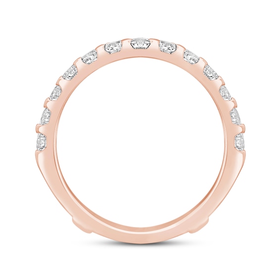 1.45 CT. T.W. Certified Lab-Created Diamond Contour Solitaire Enhancer in 14K Rose Gold (F/VS2)