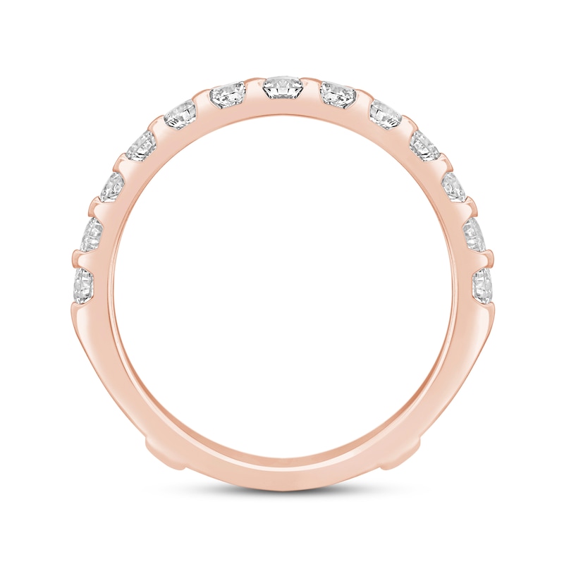 Main Image 3 of 1.45 CT. T.W. Certified Lab-Created Diamond Contour Solitaire Enhancer in 14K Rose Gold (F/VS2)