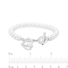 The Kindred Heart from Vera Wang Love Collection Freshwater Cultured Pearl and Diamond Bracelet in Sterling Silver