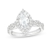 Thumbnail Image 0 of 1.50 CT. T.W. Certified Marquise-Cut Lab-Created Diamond Frame Twist Shank Engagement Ring in 14K White Gold (F/SI2)