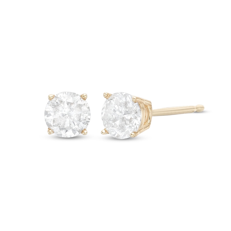 CT. T.W. Diamond Solitaire Stud Earrings in 10K Gold (I/I3)|Peoples Jewellers