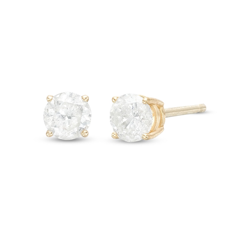 Main Image 1 of 0.30 CT. T.W. Diamond Solitaire Stud Earrings in 10K Gold (I/I3)