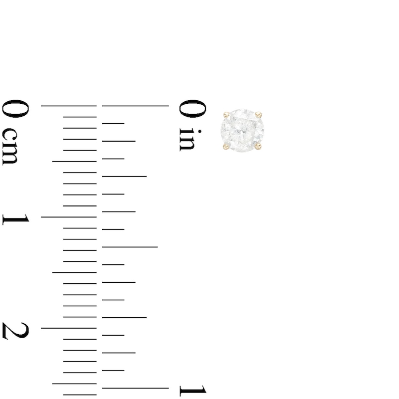 Main Image 3 of 0.30 CT. T.W. Diamond Solitaire Stud Earrings in 10K Gold (I/I3)