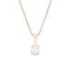 Thumbnail Image 0 of 0.18 CT. Diamond Solitaire Pendant in 10K Rose Gold (I/I3)