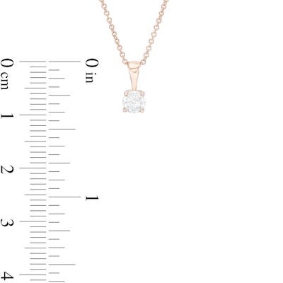 0.18 CT. Diamond Solitaire Pendant in 10K Rose Gold (I/I3)