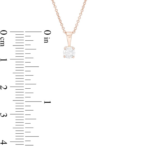 0.18 CT. Diamond Solitaire Pendant in 10K Rose Gold (I/I3)