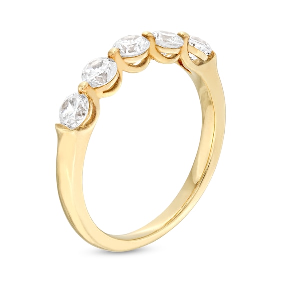 1.00 CT. T.W. Diamond Five Stone Anniversary Band in 14K Gold