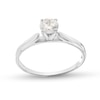 Thumbnail Image 0 of 0.45 CT. Diamond Solitaire Tapered Shank Engagement Ring in Platinum (I/I2)