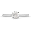 Thumbnail Image 3 of 0.45 CT. Diamond Solitaire Tapered Shank Engagement Ring in Platinum (I/I2)