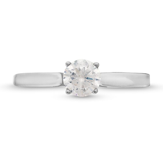 CT. Diamond Solitaire Tapered Shank Engagement Ring in Platinum (I/I2