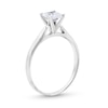 0.45 CT. Princess-Cut Diamond Solitaire Tapered Shank Engagement Ring in Platinum (I/I2)