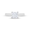 0.45 CT. Princess-Cut Diamond Solitaire Tapered Shank Engagement Ring in Platinum (I/I2)