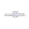 Thumbnail Image 3 of 0.70 CT. Diamond Solitaire Tapered Shank Engagement Ring in Platinum (I/I2)