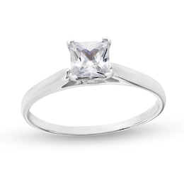 0.70 CT. Princess-Cut Diamond Solitaire Engagement Ring in Platinum (I/I2)