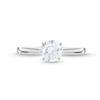 Thumbnail Image 4 of 0.95 CT. Diamond Solitaire Tapered Shank Engagement Ring in Platinum (I/I2)