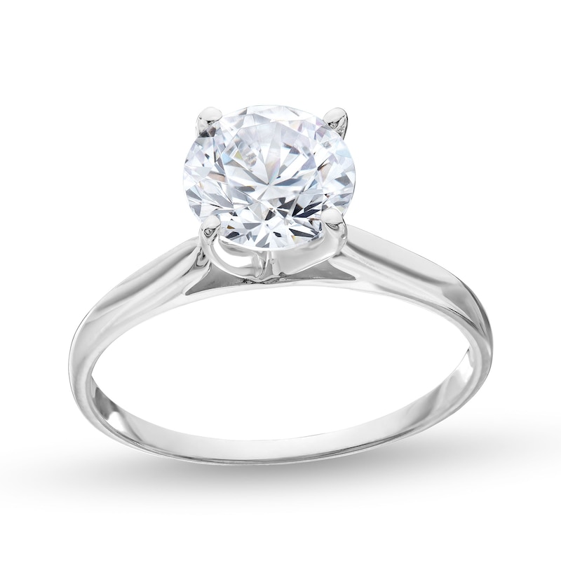 Main Image 1 of 1.45 CT. Diamond Solitaire Tapered Shank Engagement Ring in Platinum (I/I2)