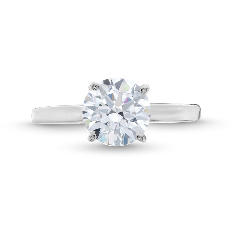 Main Image 4 of 1.45 CT. Diamond Solitaire Tapered Shank Engagement Ring in Platinum (I/I2)