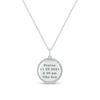 0.086 CT. T.W. Diamond Alternating Beaded Frame Engravable Birth Stats Pendant in Sterling Silver (1-4 Lines)