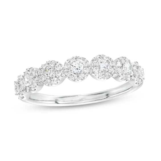 0.50 CT. T.W. Multi-Diamond Anniversary Band in 10K White Gold