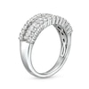 Thumbnail Image 2 of 1.00 CT. T.W. Baguette and Round Diamond Triple Row Anniversary Band in 14K White Gold