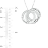 Thumbnail Image 2 of 0.04 CT. T.W. Diamond Engravable Three Interlocking Circles Pendant in Sterling Silver (1-3 Lines)