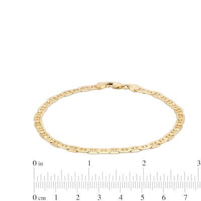 Men's 4.2mm Mariner Chain Bracelet in Solid 10K Gold - 8.25"