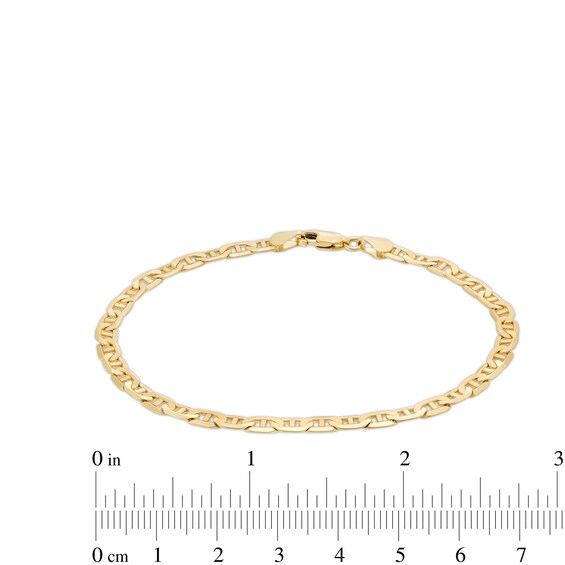 Men's 4.2mm Mariner Chain Bracelet in Solid 10K Gold - 8.25"