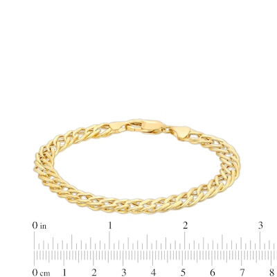 7.5mm Curb Chain Bracelet in Hollow 10K Gold - 7.5"