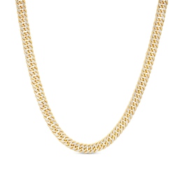 Men's 3.8mm Curb Chain Necklace in Hollow 18K Gold - 22&quot;