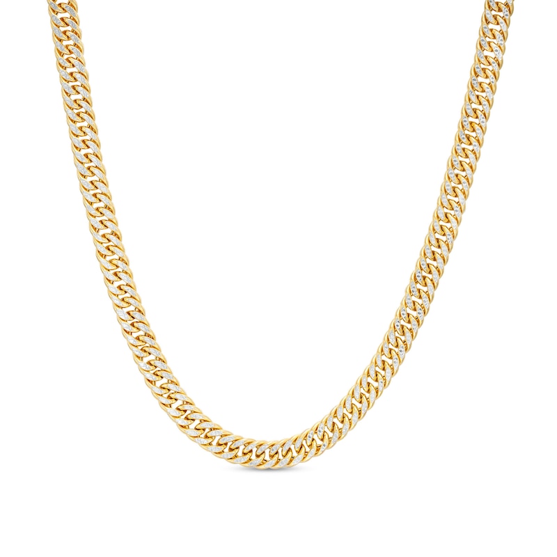 Men's 3.8mm Curb Chain Necklace in Hollow 18K Gold - 22"|Peoples Jewellers