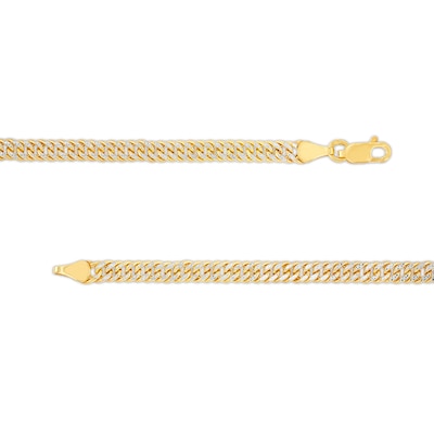 Men's 3.8mm Curb Chain Necklace in Hollow 18K Gold - 22"