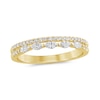 Thumbnail Image 0 of 0.29 CT. T.W. Marquise and Round Diamond Sideways Five Stone Double Row Split Shank Anniversary Band in 14K Gold