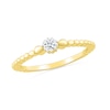 Thumbnail Image 0 of 0.065 CT. Diamond Solitaire Bead Shank Promise Ring in 10K Gold