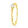 Thumbnail Image 1 of 0.065 CT. Diamond Solitaire Bead Shank Promise Ring in 10K Gold