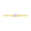 Thumbnail Image 2 of 0.065 CT. Diamond Solitaire Bead Shank Promise Ring in 10K Gold