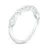 Thumbnail Image 1 of 1.00 CT. T.W. Certified Lab-Created Diamond Alternating Art Deco Anniversary Band in 14K White Gold (F/SI2)