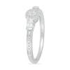 Thumbnail Image 1 of 0.115 CT. T.W. Baguette and Round Diamond Frame Promise Ring in Sterling Silver