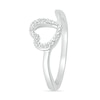 Diamond Accent Tilted Heart Promise Ring in Sterling Silver