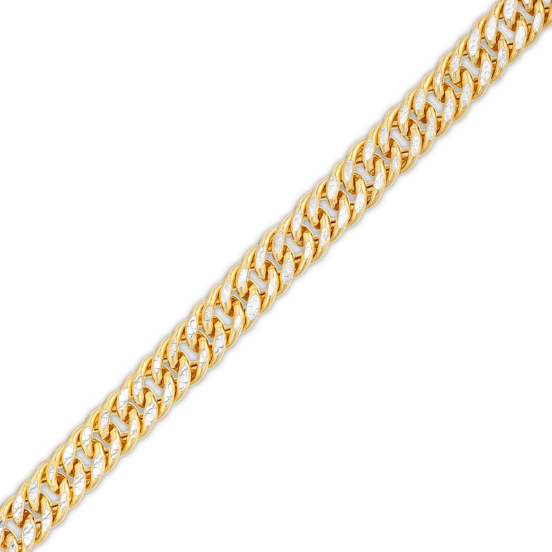 Men's 3.8mm Curb Chain Bracelet in Hollow 18K Gold - 8.25"