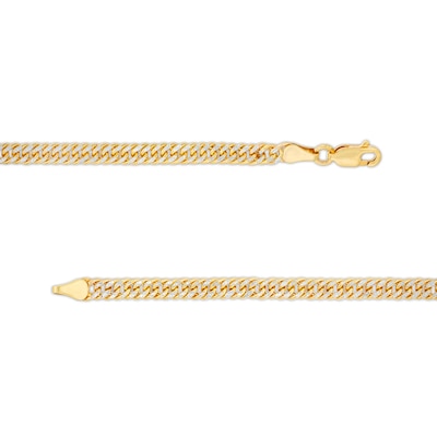 Men's 3.8mm Curb Chain Bracelet in Hollow 18K Gold - 8.25"