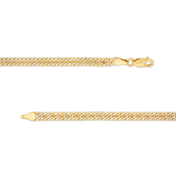 Men's 3.8mm Curb Chain Bracelet in Hollow 18K Gold - 8.25"