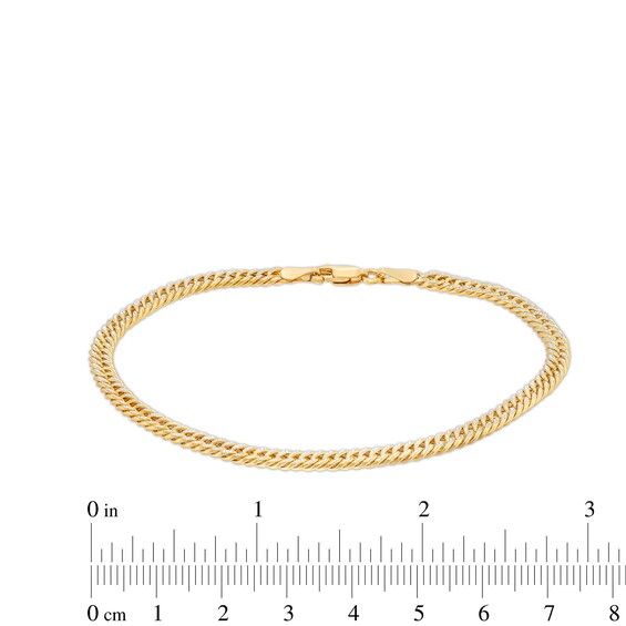 Men's 3.8mm Curb Chain Bracelet in Hollow 18K Gold - 8.25"